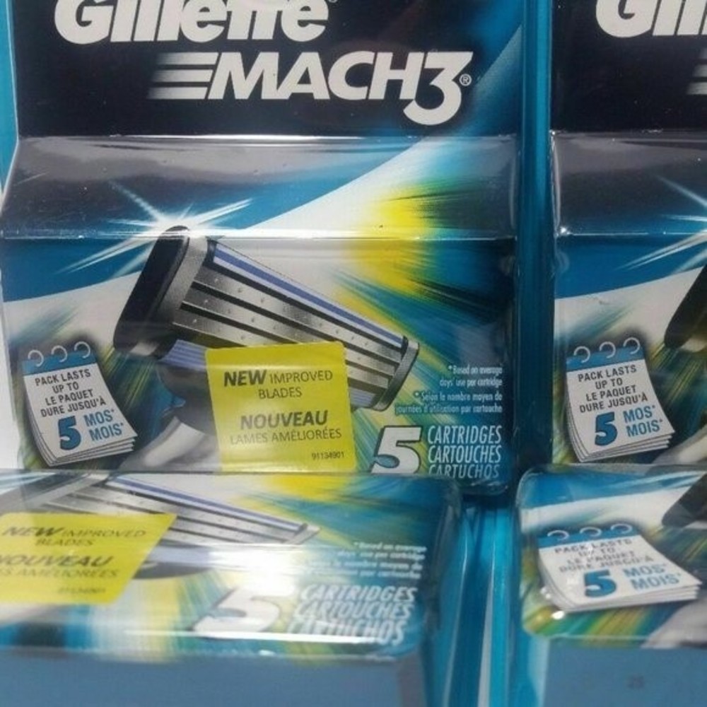 Gillette Mach 3 Refill Razor Blade Refills 4 Pack